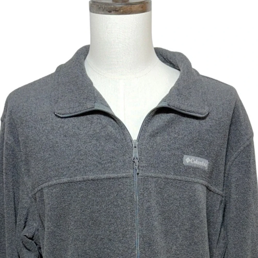 Columbia Jacket Mens XXL Gray Steens Mountain 2.0 Full Zip Fleece Long Sleeve